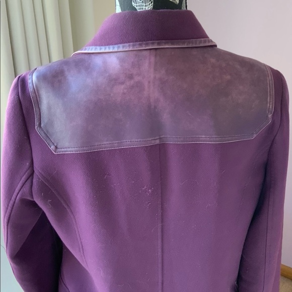 Woman’s size 12 Allannah Hill leather trim coat - Picture 2 of 4